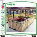 Supermercado vegetal de madeira e frutas Display Rack